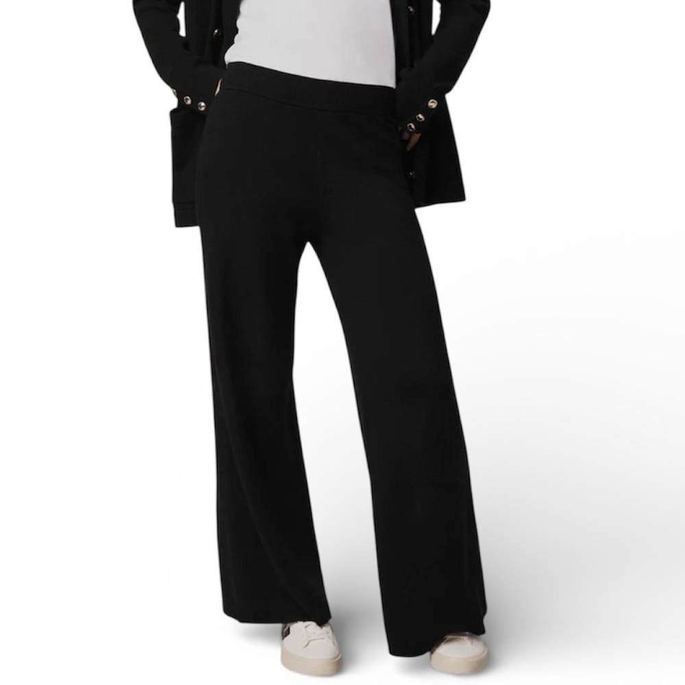 Splendid Black Wide-Leg Sweater Pants